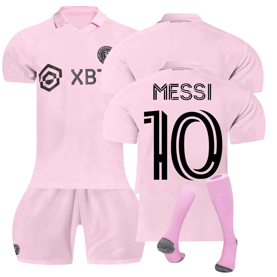 Inter Miami Messi No10 Football Kit Home Match Football Jersey Tracksuit Shirts Shorts And Socks Set For Kids And Men Kids Football Jersey Set Jerseys Sweat Suit Tracksuit Training Outfits