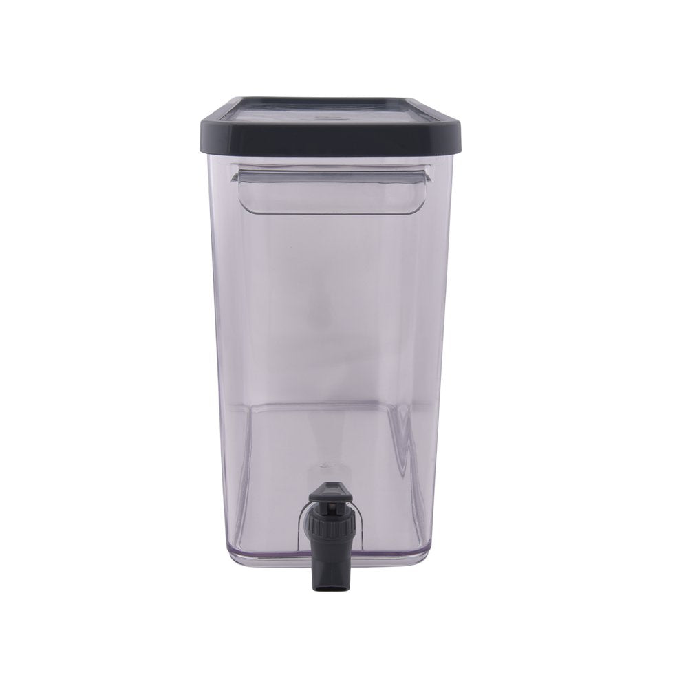 2-Gallon Acrylic Slim Fridge Dispenser, Gray