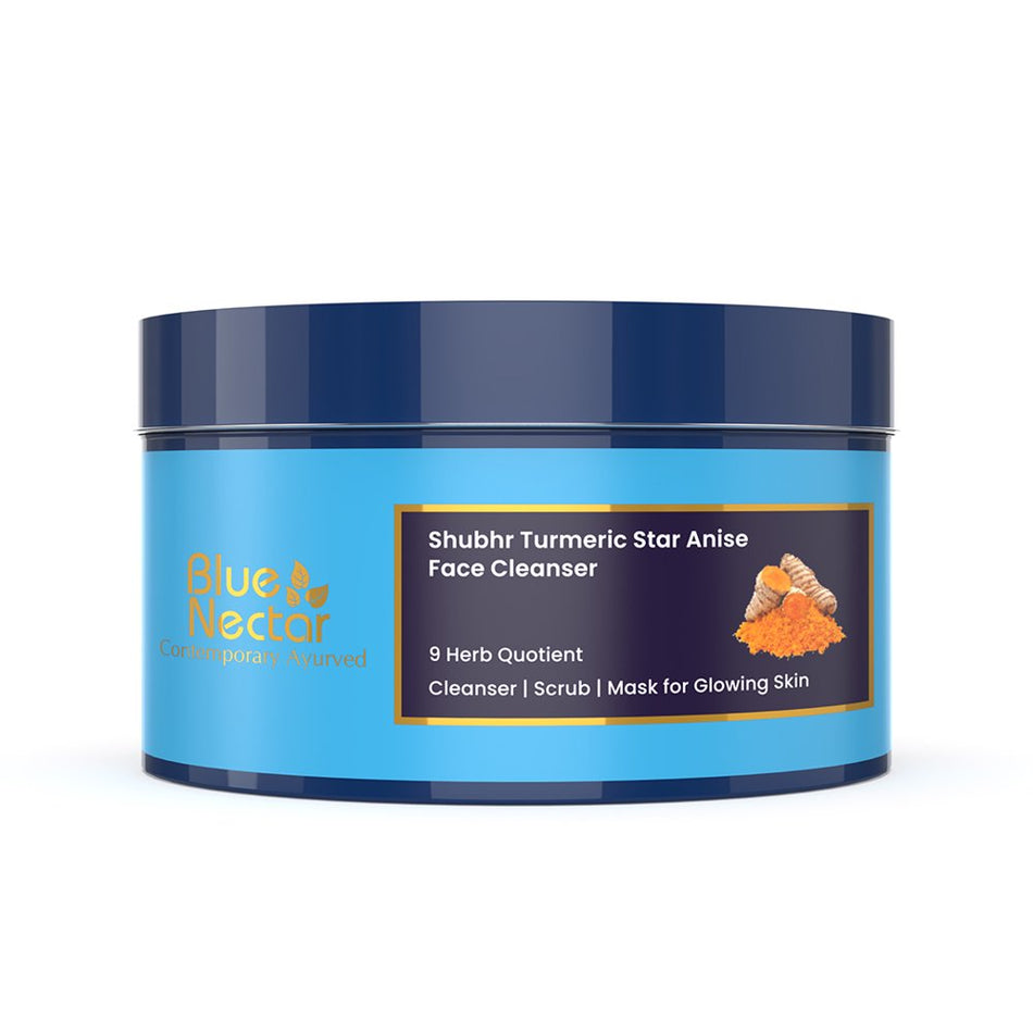 Turmeric Star Anise Ubtan Face Pack & Mask for Glowing Skin & Tan Removal, No Chemicals or Preservatives (100 Gm, 9 Herbs)