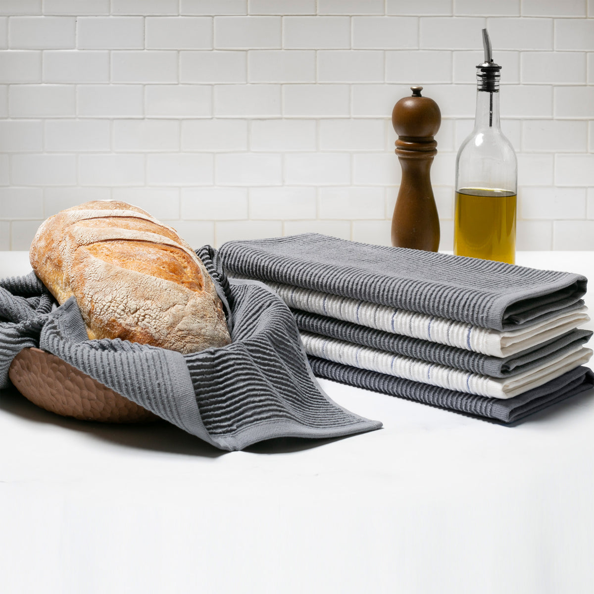 Turkish Towel Company Ridge 6-Piece Set Kitchen Towels