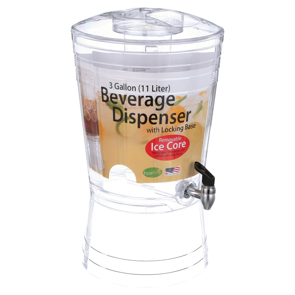 Creativeware 3 Gallon Mosaic Clear Acrylic Beverage Dispenser