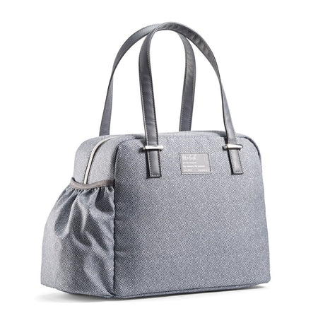 Fit + Fresh Laketown Lunch Bag, Large Lunch Tote, Reusable Insulated Lunch Bag for Work, Gray