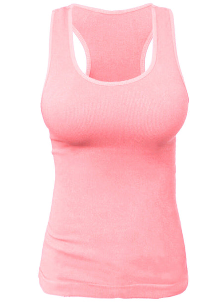 Ribbed Racerback Tank Top Camisole One Size