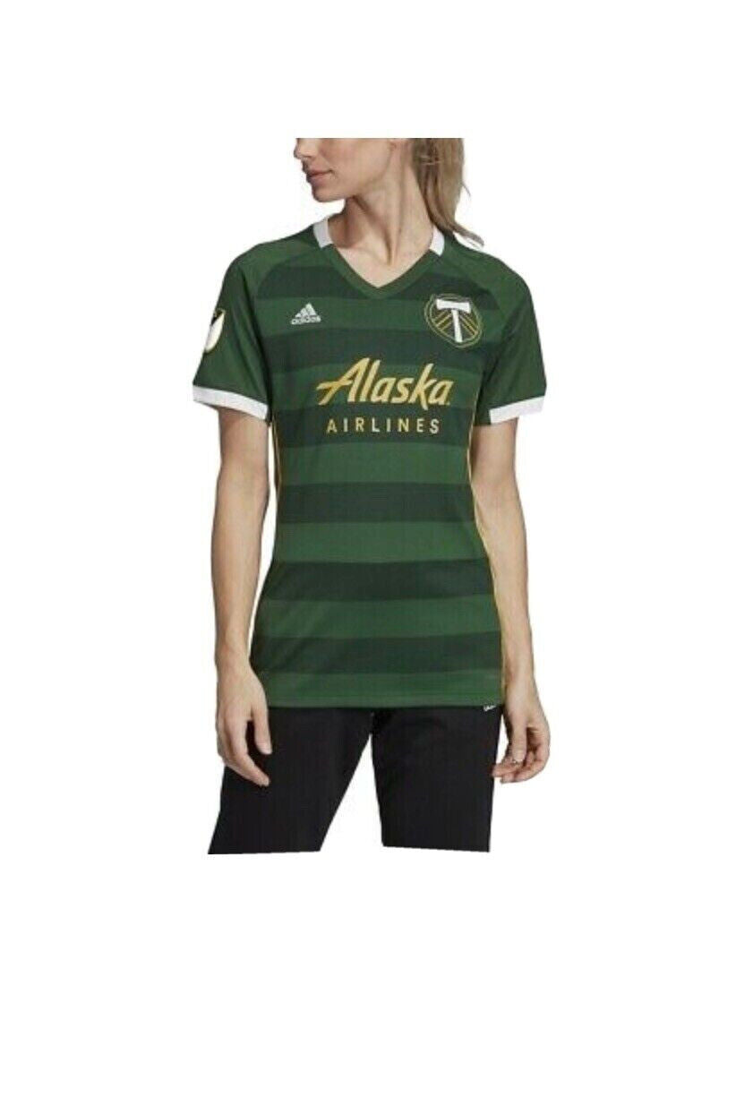ADIDAS MLS PORTLAND TIMBERS WOMEN'S SOCCER JERSEY DP4822 SIZE LARGE NWT $90
