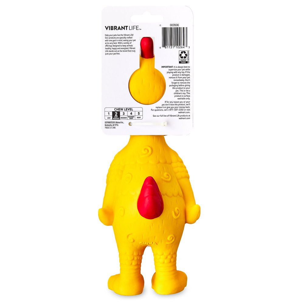 Playful Buddy Yellow Chicken Dog Toy, Chew Level 2