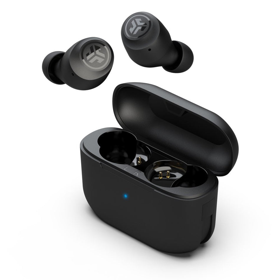 Go Air Pop Bluetooth Earbuds, True Wireless with Charging Case, Black