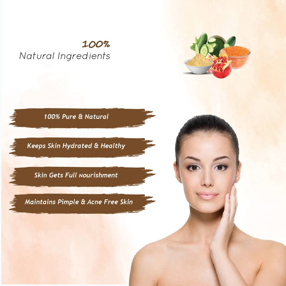 Evercharming Face Pack for Glowing Skin - All Skin Types | 4 Natural Ingredients (227 G)