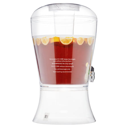 3 Gallon Clear Acrylic Beverage Dispenser with Ice Core