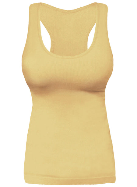 Ribbed Racerback Tank Top Camisole One Size