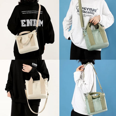 2023 New  Women'S Canvas Tote Purses Crossbody Bag Vintage Tote Bags for School