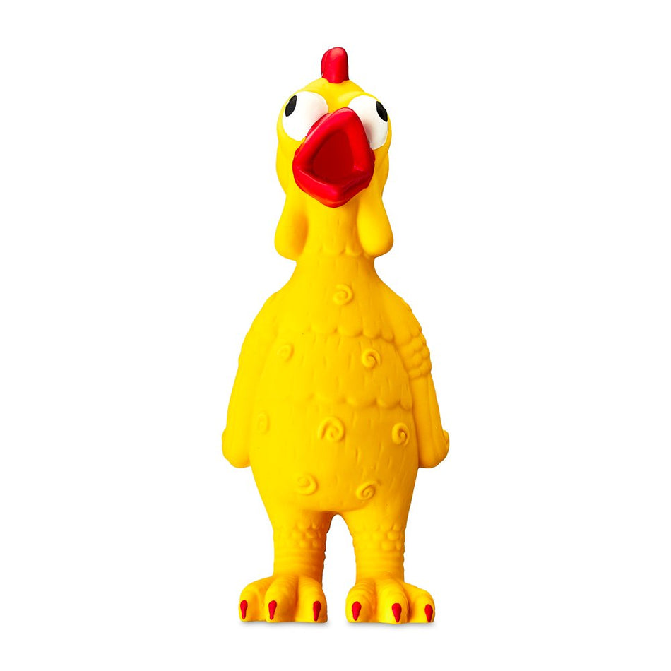 Playful Buddy Yellow Chicken Dog Toy, Chew Level 2