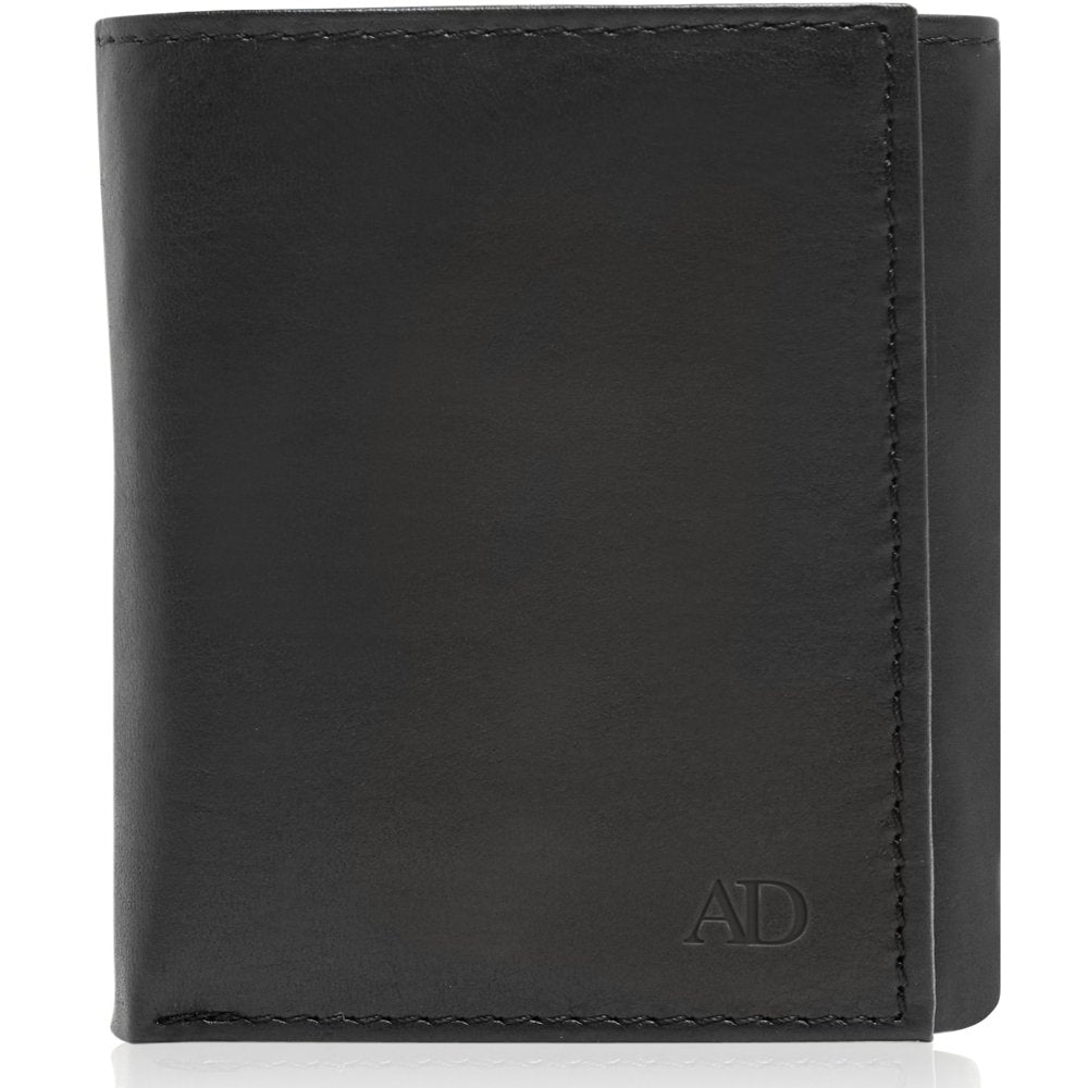 Genuine Leather Trifold Wallets for Men - Mens Trifold Wallet with ID Window Gifts for Men RFID Blocking