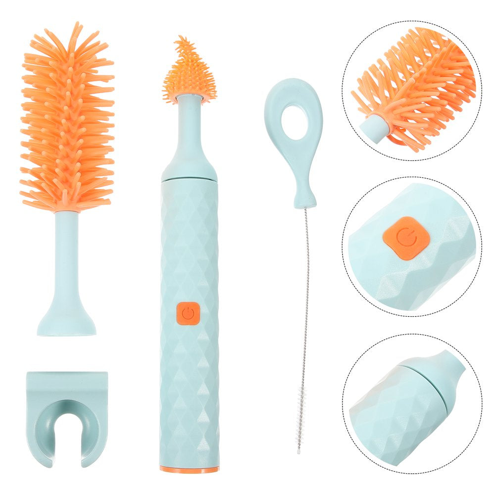 Baby Bottle Brush,1 Set Baby Bottle Cleaning Brush Milk Bottle Brush Electric Cleaning Brushes