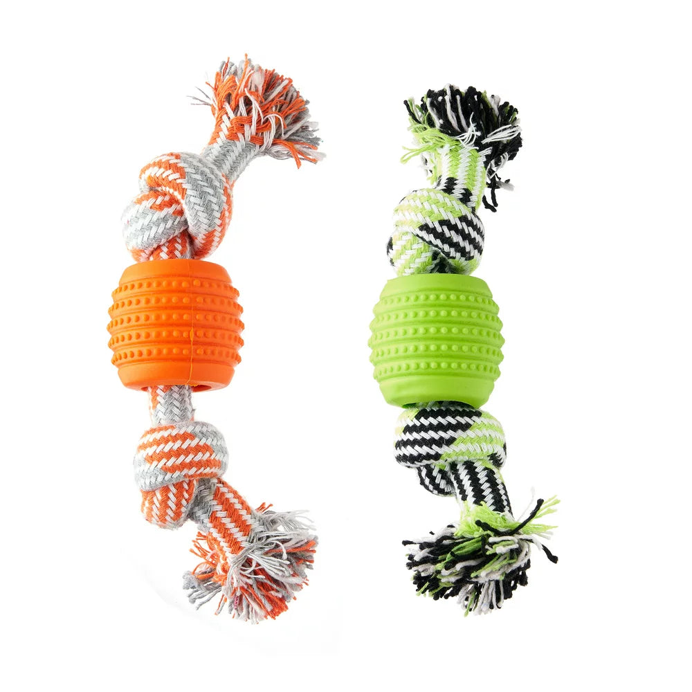 Double Dental Dog Rope Toy, Small, Chew Level 1, Assorted Colors, 1 Pack