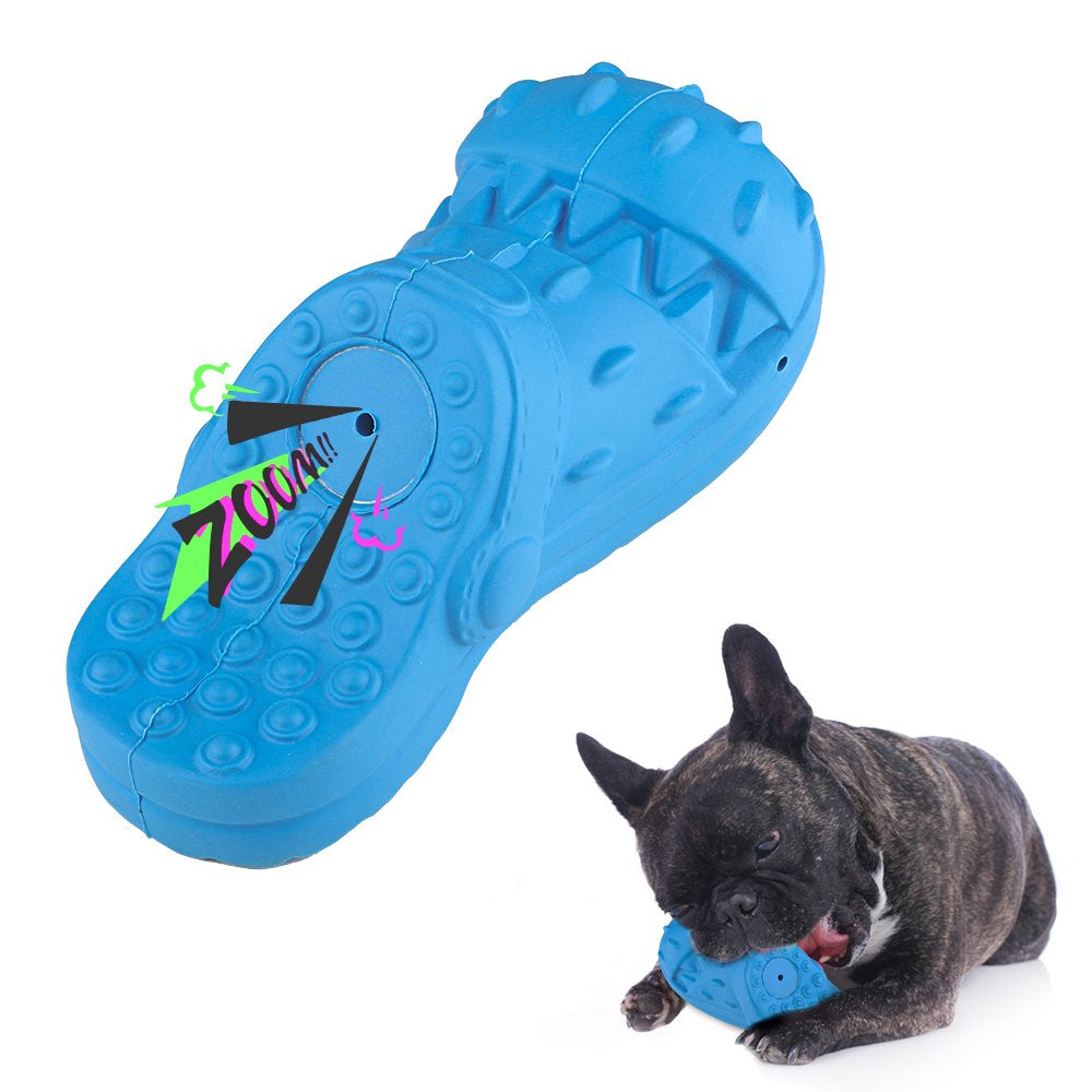 Squeaky Dog Toy Large Dog Chew Toys for Aggressive Chewers Rubber Dog Shoes Shape Toothbrush Toys