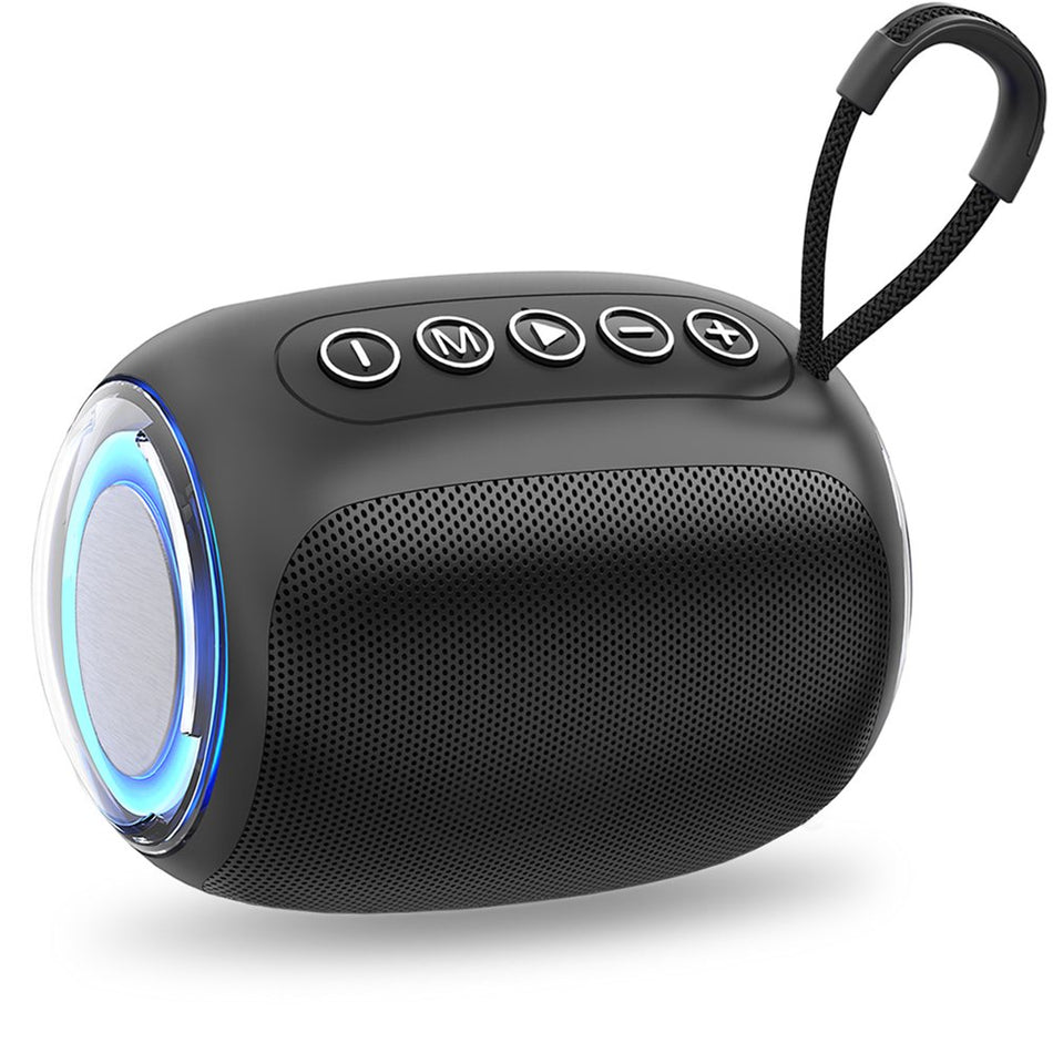 Portable Bluetooth Speaker with LED Light, TWS Wireless Speaker