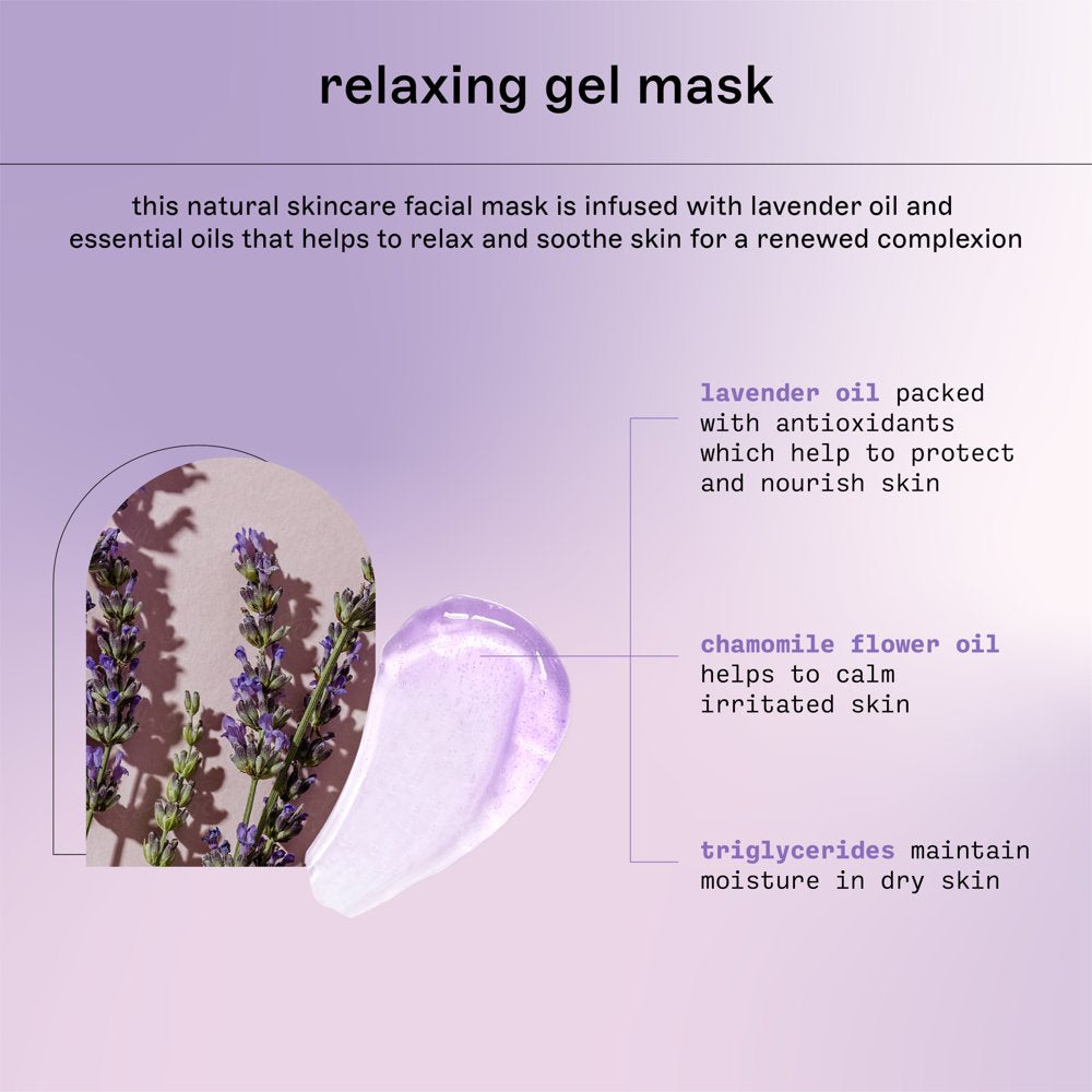 Natural Skincare Relaxing Lavender & Essential Oil Gel Leave on Facial Mask