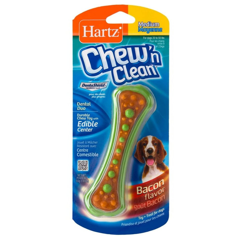 Chew 'N Clean Dental Duo Dog Toy, Medium, Color May Vary