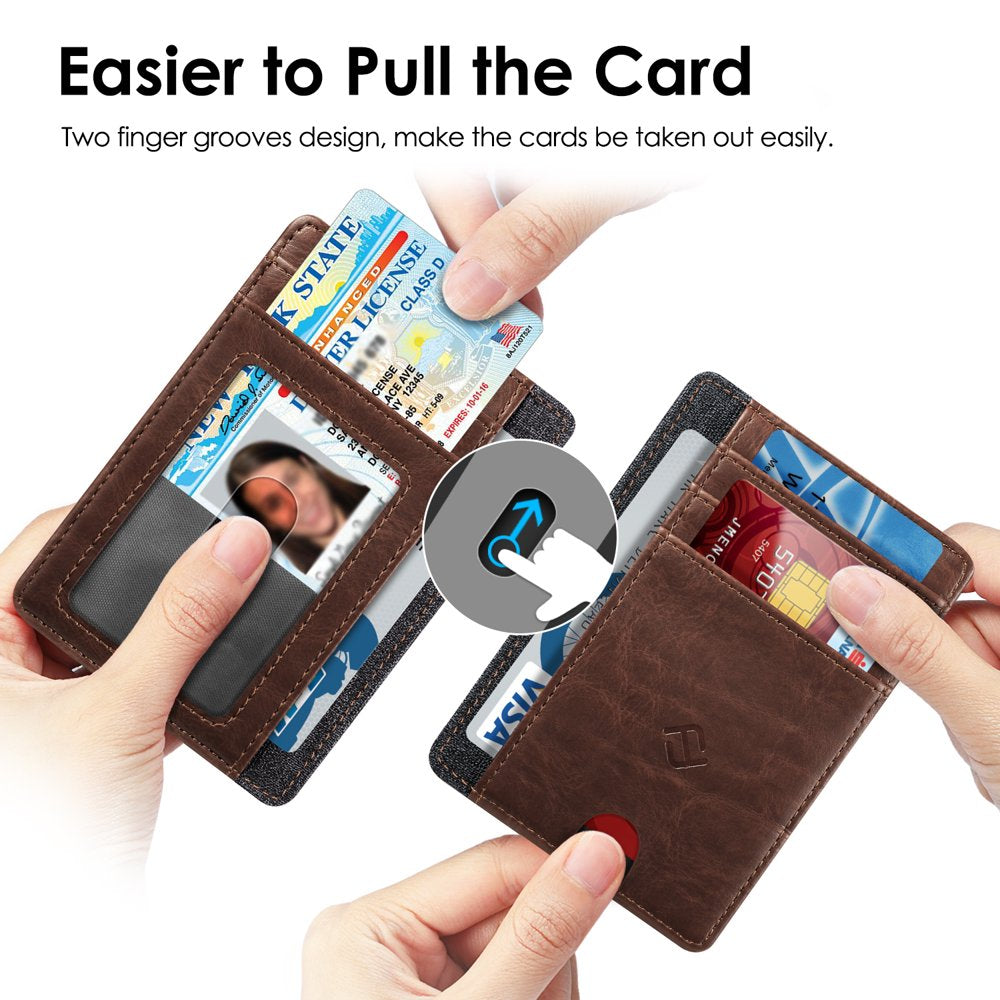 RFID Credit Card Holder Minimalist Card Cases & Money Organizers Front Pocket Wallet for Men & Women