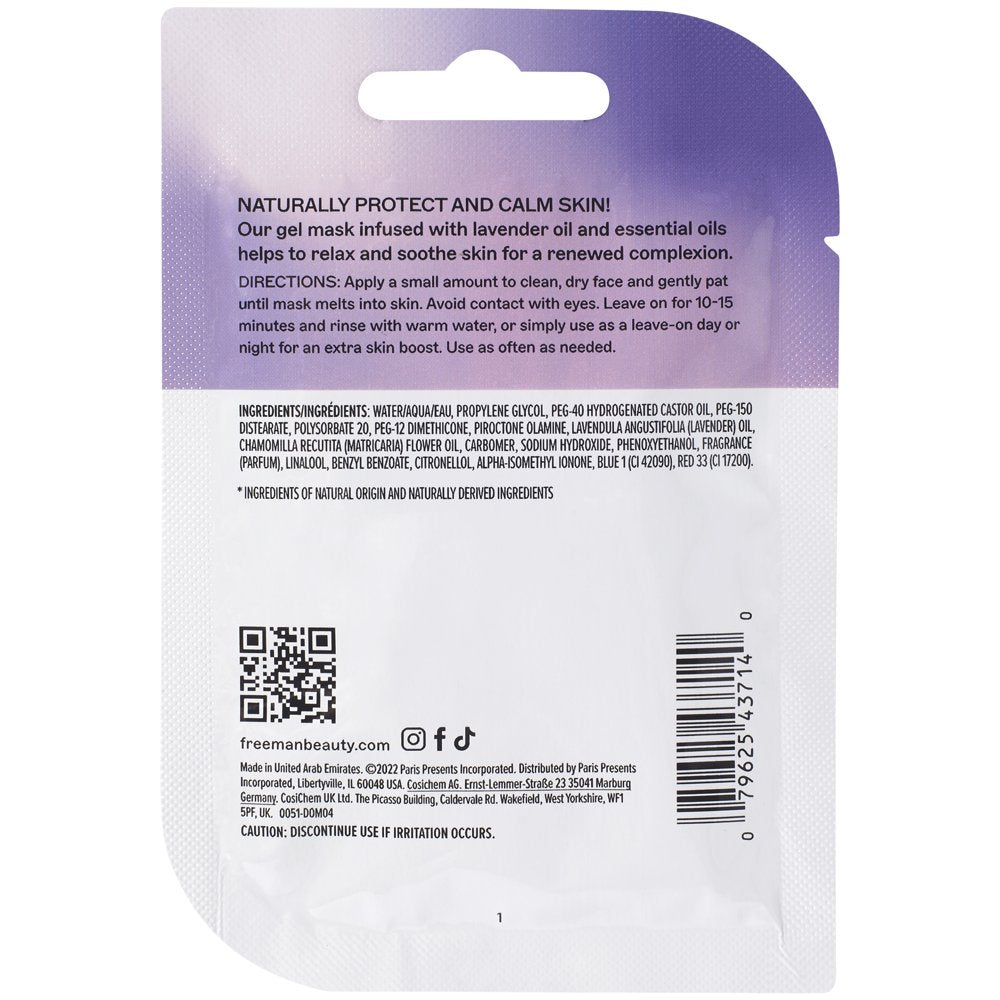 Natural Skincare Relaxing Lavender & Essential Oil Gel Leave on Facial Mask