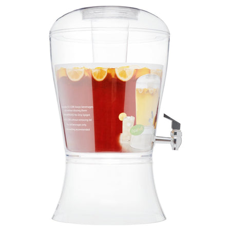 3 Gallon Clear Acrylic Beverage Dispenser with Ice Core