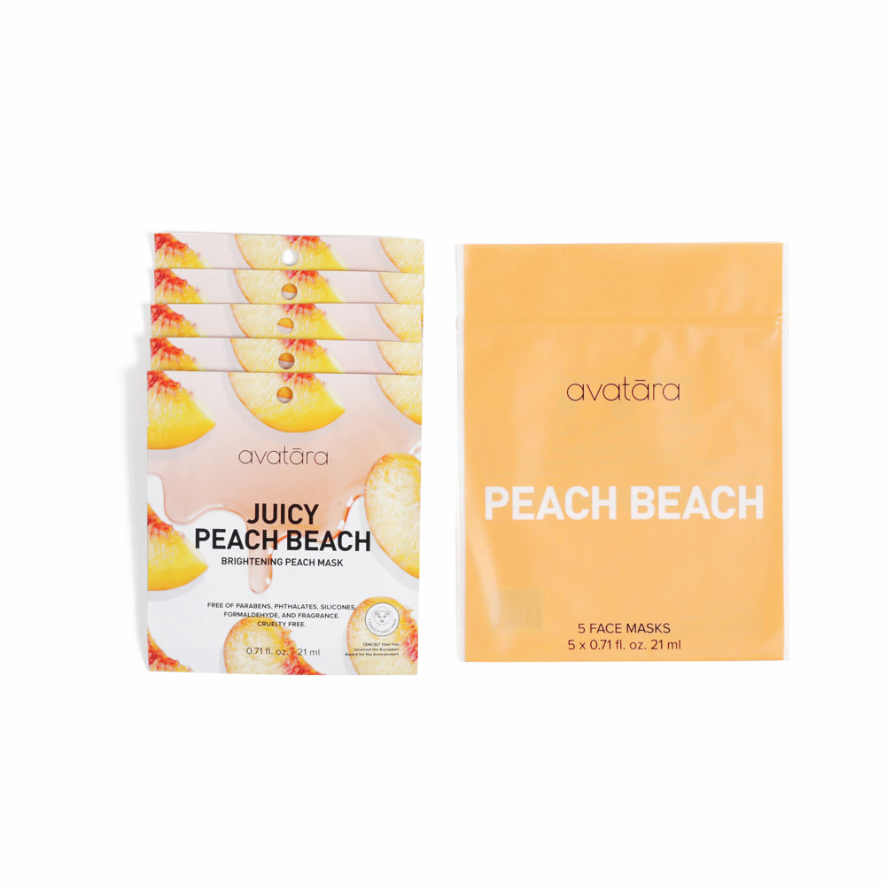 Juicy Peach Beach Face Mask, 5 Pack