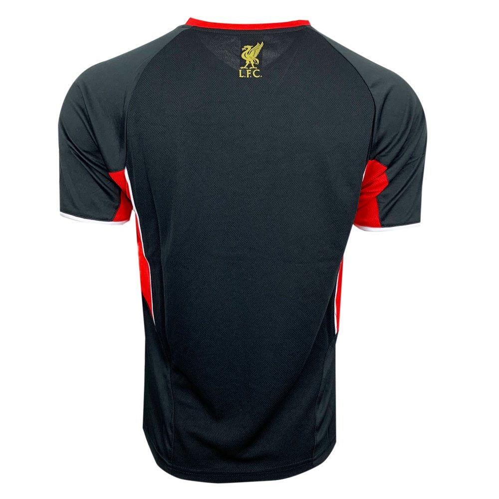 Liverpool Training Jersey for Adults and Kids, Black Licensed Liverpool Soccer Jersey (M)