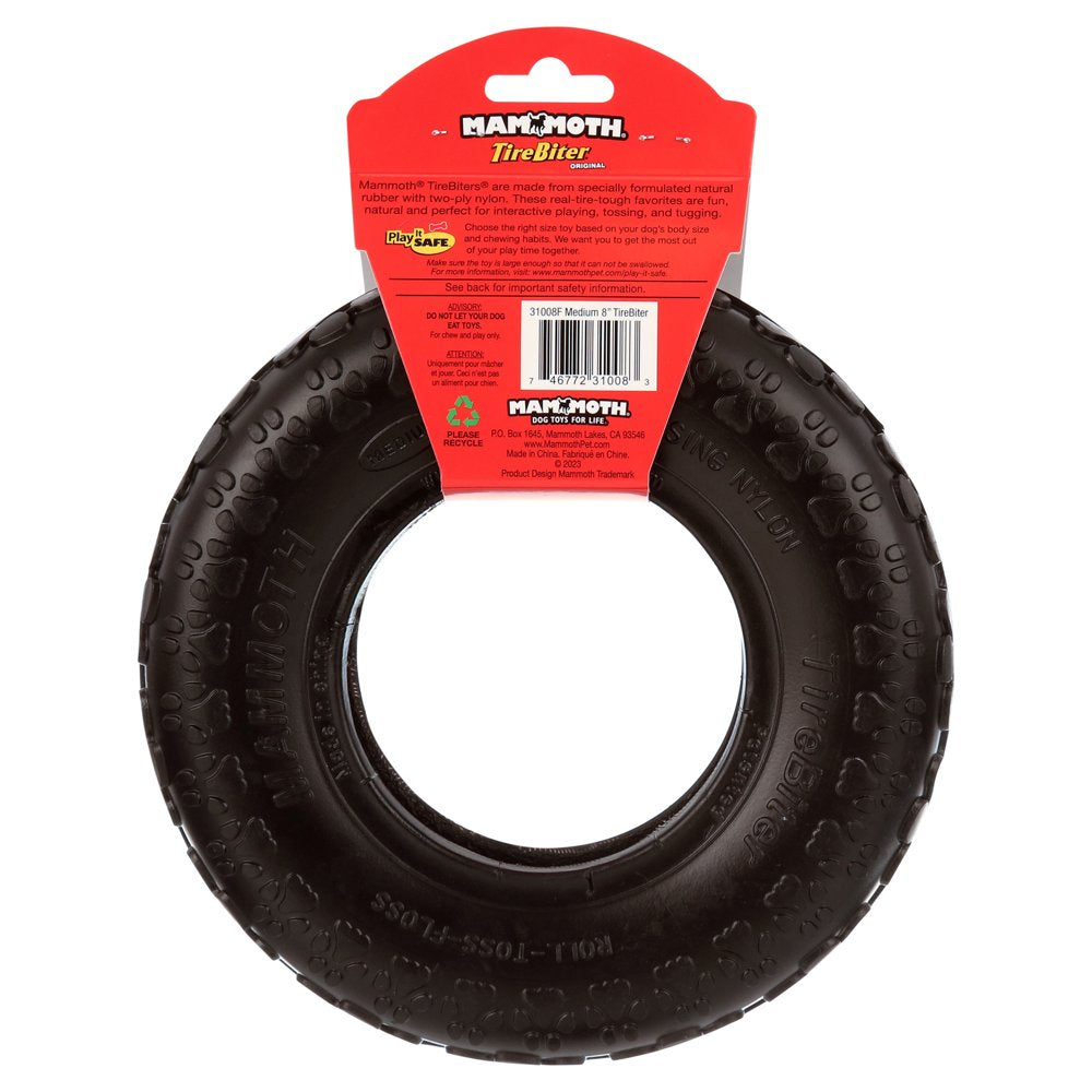 Tirebiter Rubber Tire Dog Toy, Medium, 8", Assorted Colors