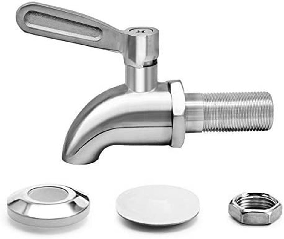 Stainless Steel Beverage Dispenser Replacement Faucet Tap Spigot Fits 5/8 Inch Opening for Home Brew Barrel Fermenter Wine Beer Beverage Juice Dispenser