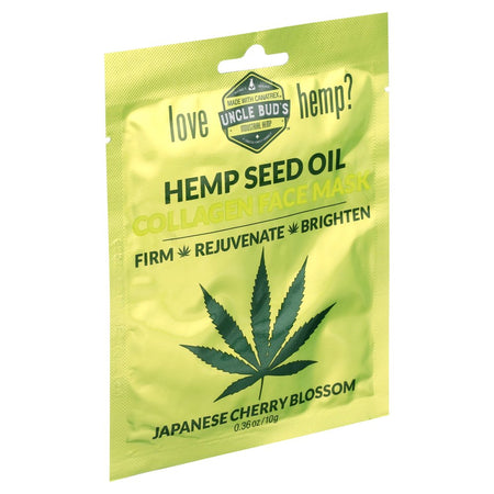 (4 Pack)  Hemp Oil Collagen Face Mask, 0.36 Oz