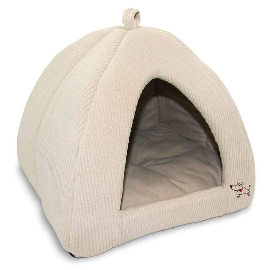 Pet Tent-Soft Bed for Dog and Cat by  - Beige Corduroy, 16" X 16" X H:14"