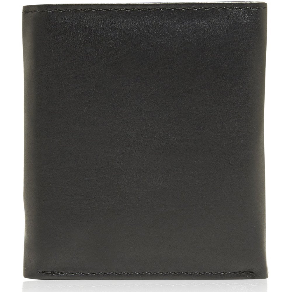 Genuine Leather Trifold Wallets for Men - Mens Trifold Wallet with ID Window Gifts for Men RFID Blocking