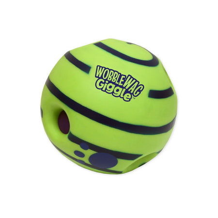 Wobble Wag Giggle Ball Dog Toy, Tear-Resistant, Green