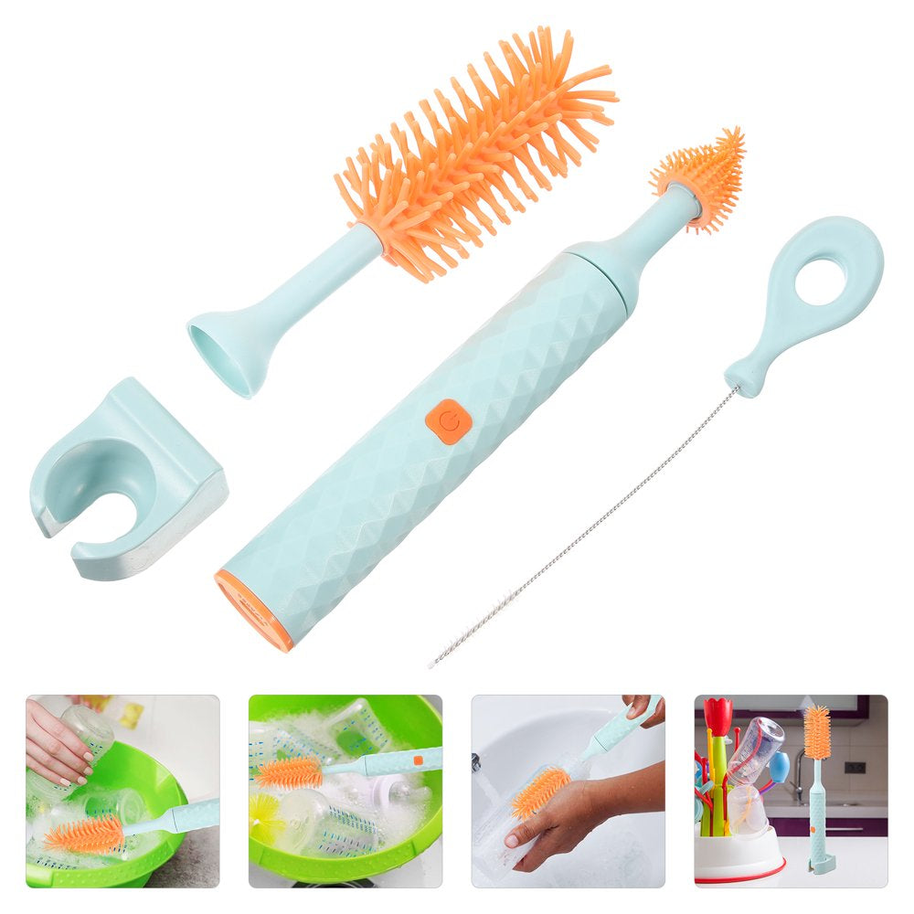 Baby Bottle Brush,1 Set Baby Bottle Cleaning Brush Milk Bottle Brush Electric Cleaning Brushes