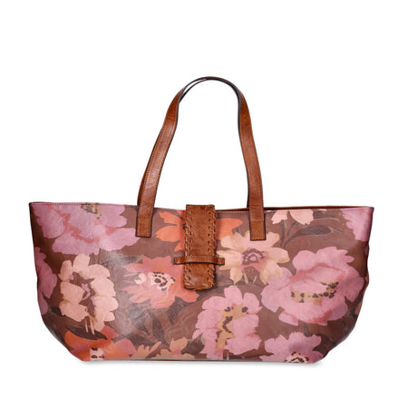 Floral Printed Tab Tote Bag, Women'S