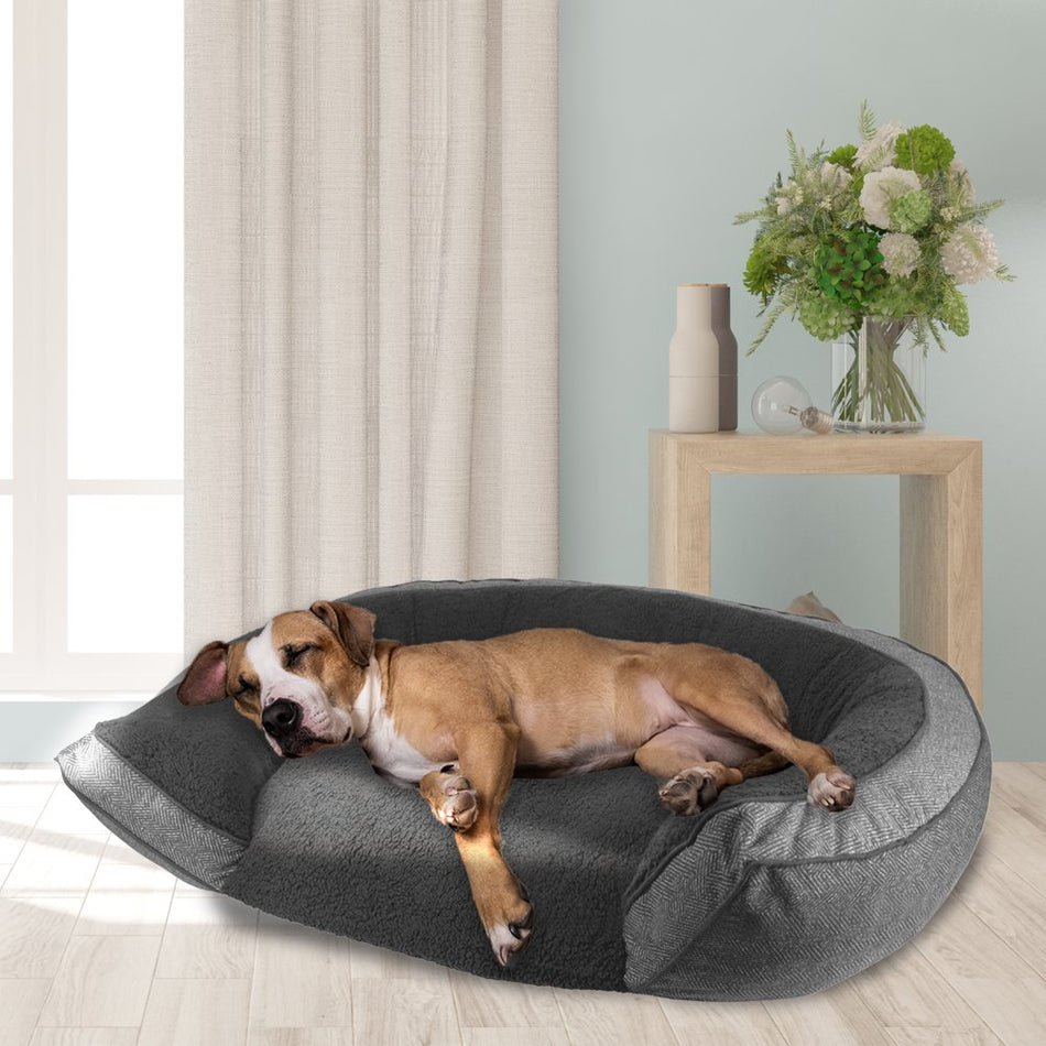 Step in Pet Bed by Arlee Home & Pet Orthopedic Chew Resistant Eco-Friendly Memory Foam Pet Bed