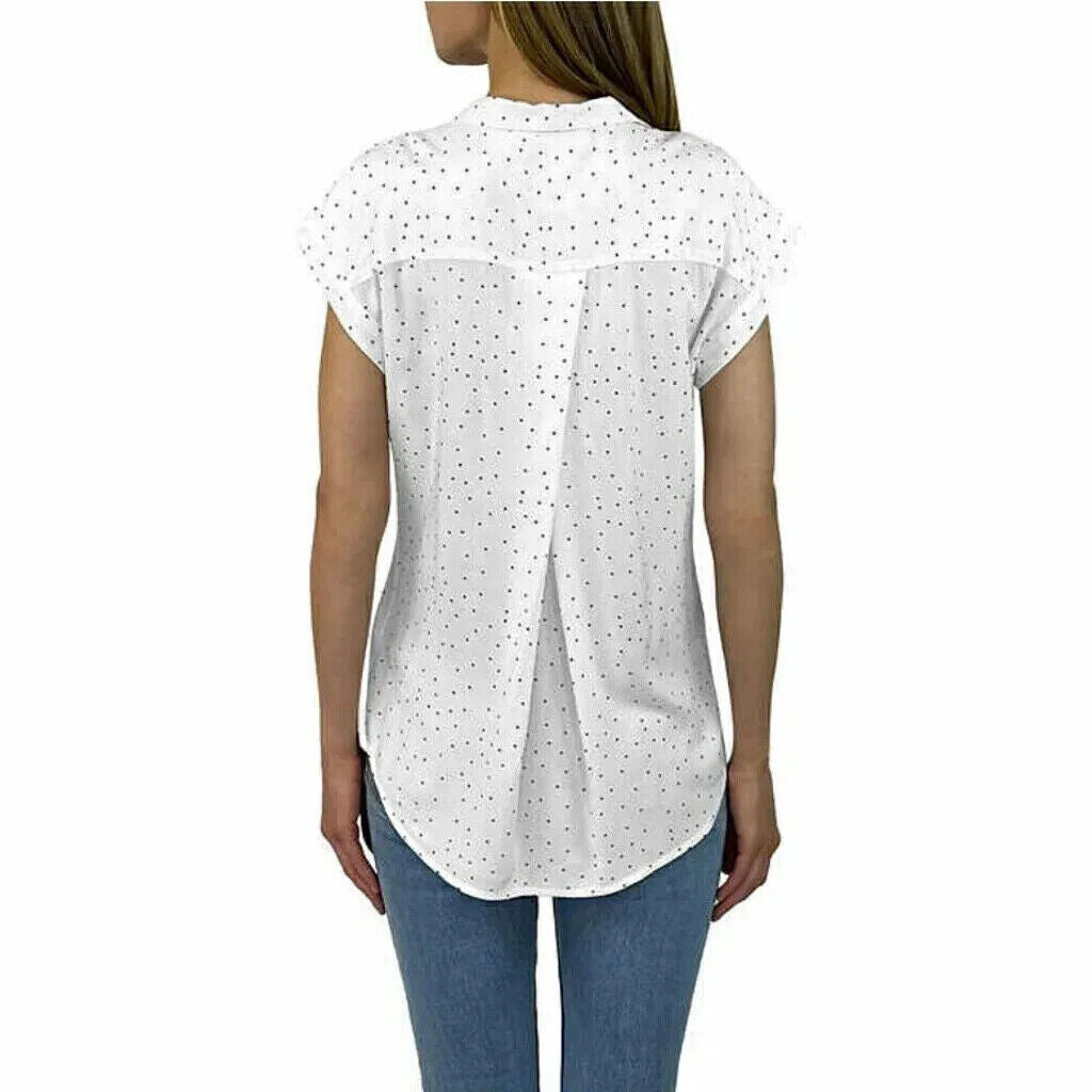 Jachs NY Girlfriend Women’S Printed Short Sleeve Blouse - Colors Sizes - 1577525