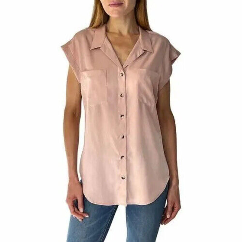 Jachs NY Girlfriend Women’S Printed Short Sleeve Blouse - Colors Sizes - 1577525