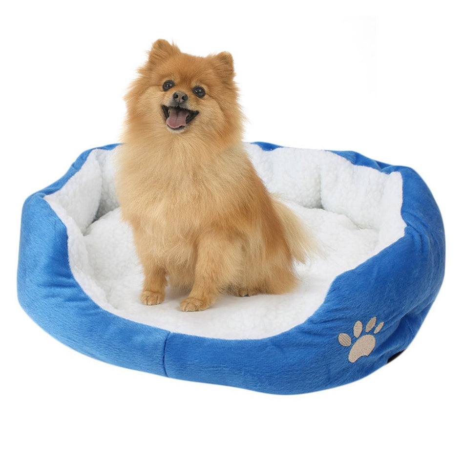 Deals Clearance Pet Bed, Self-Warming Indoor Puppy Cushion Doghouse Soft Fleece Pet Dog Cat Bed Indoor Pillow Cuddler for Small Dogs and Cats (19.68*15.75In)