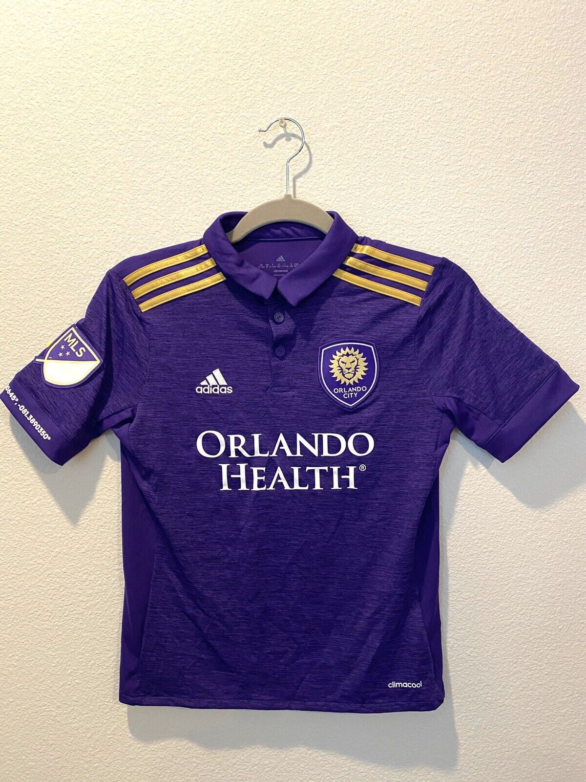 Youth Orlando City Mls8 Soccer Jersey adidas Home Replica Size L