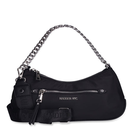 Women'S Chain Crossbody Handbag with Pouch, Black