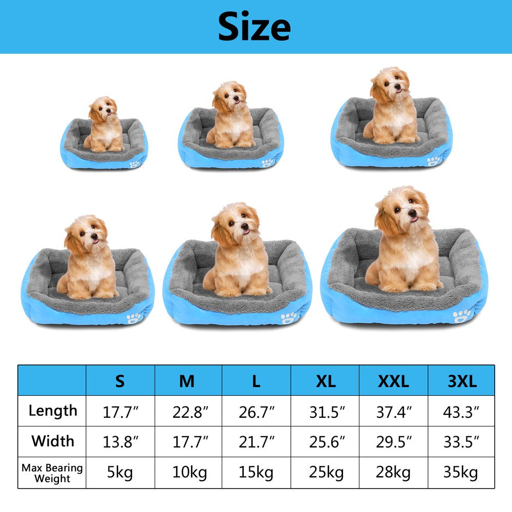 Dog Bed for Small Medium Large Dogs Puppy Cushion Kennel Pet Beds Rectangle, S