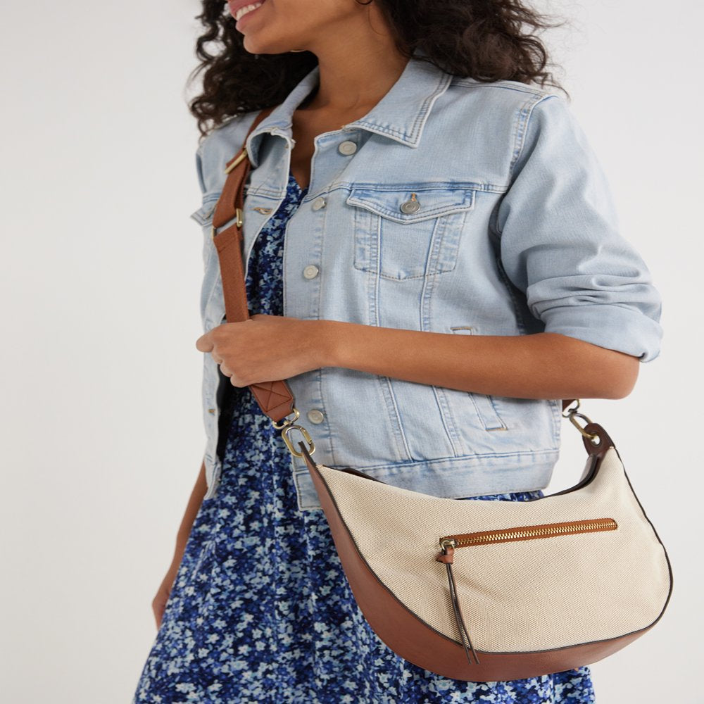 Women'S Selena Hobo Crossbody Bag, Natural Cognac