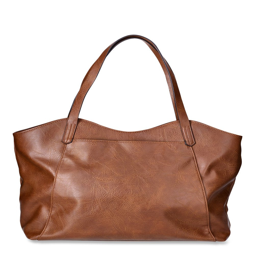 Tooled Scoop Tote Bag, Cognac, Women'S