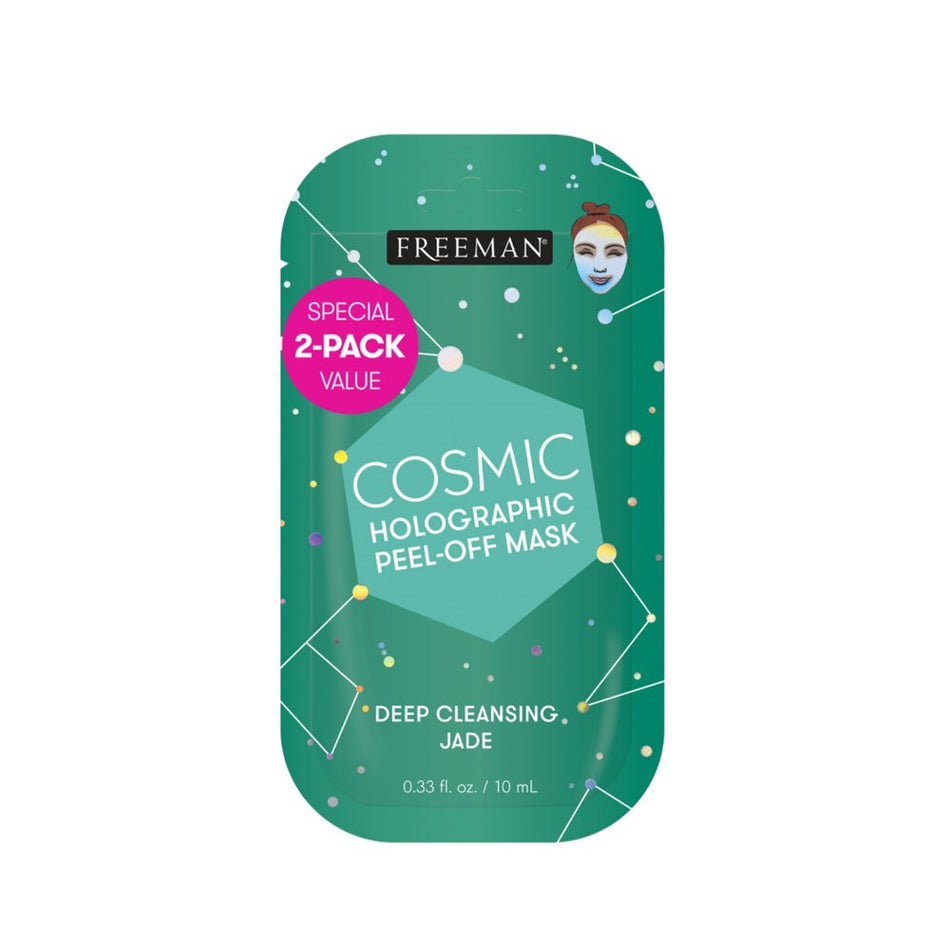 Cosmic Holographic Cleansing Jade Peel off Facial Mask, for Combination Skin, 2 Pack Sachet