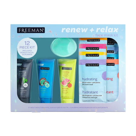 Limited Edition Renew & Relax Facial Mask Kit, 12 Piece Gift Set