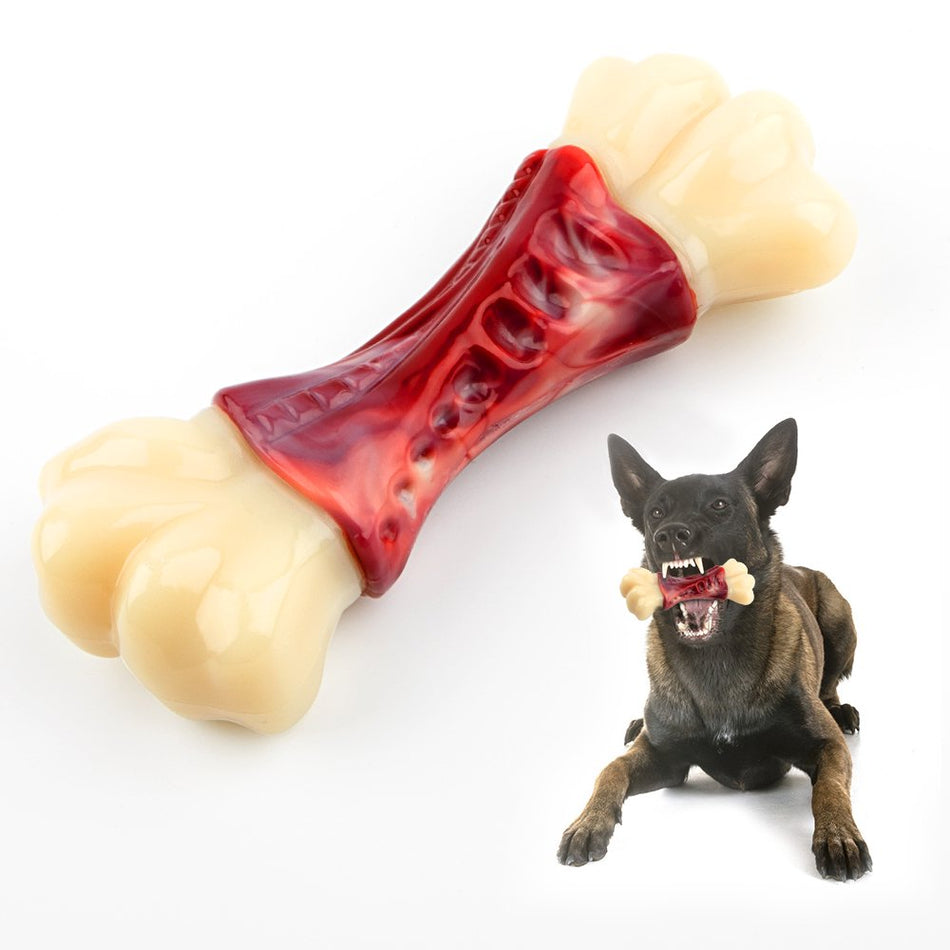 Dog Toys for Aggressive Chewers Large Breed, Beef Flavor Nylon Durable Dog Teething Chew Toys Nylon Bones for Medium Large Dogs