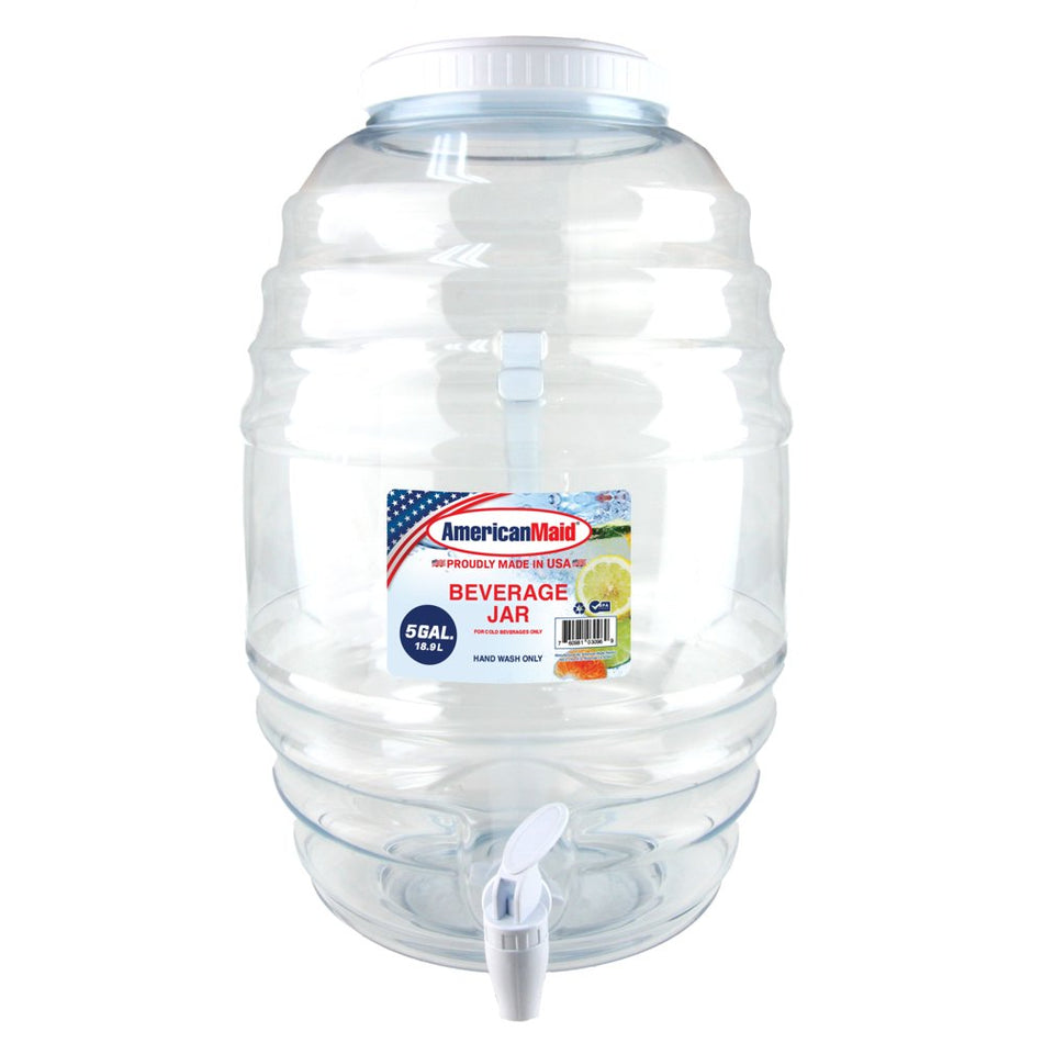 5 Gallon Vitrolero White Beverage Dispenser