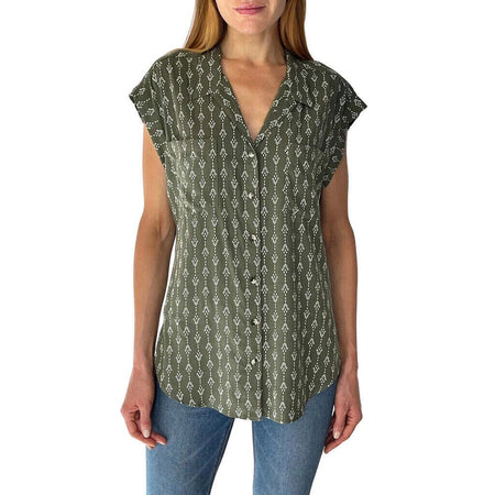 Jachs NY Girlfriend Women’S Printed Short Sleeve Blouse - Colors Sizes - 1577525