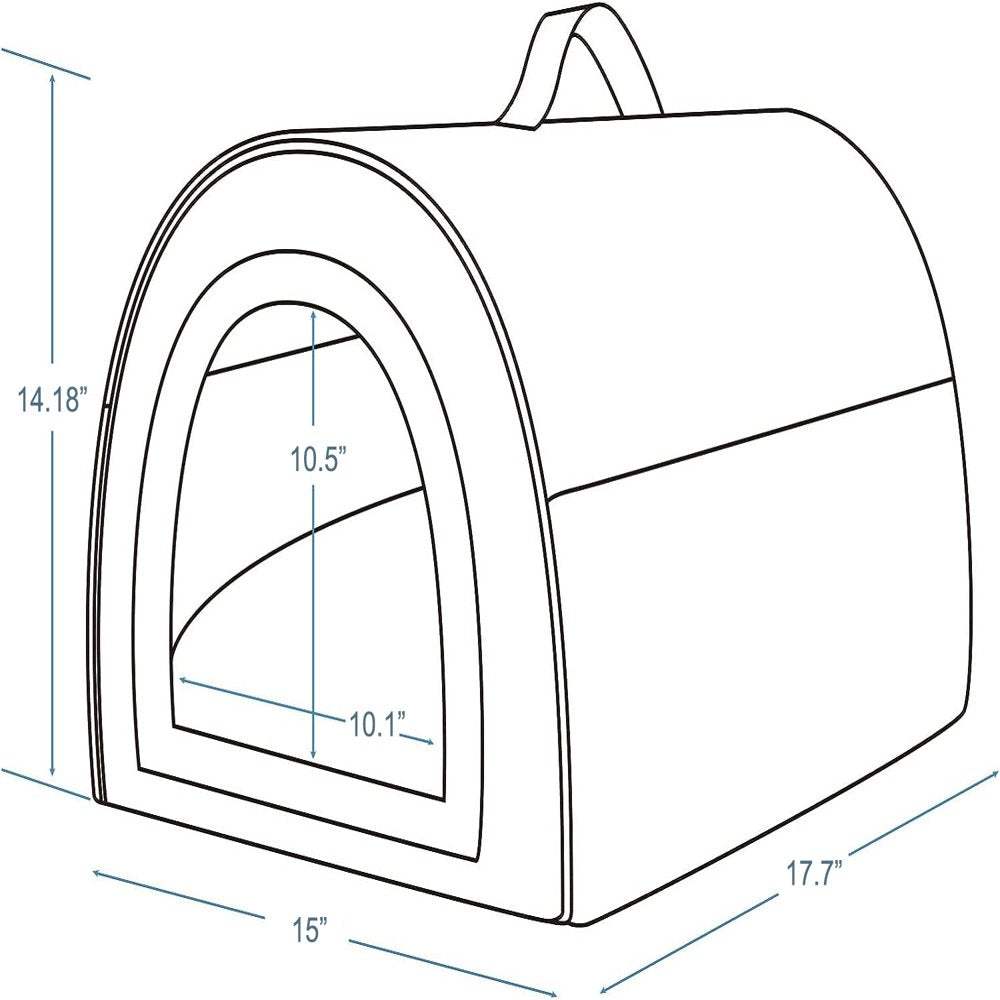 2-In-1 Foldable Cave House Shape Nest, Warm Cave Sleeping Nest, Indoor Dog House, Outdoor Cat House, Pet Sleeping Bed for Cats and Small Dogs, Pink Cat